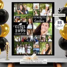 卒業式モダン18フォトコラージュ学年