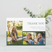 卒業式モダン2025年卒業写真 サンキューカード (スタンド正面)