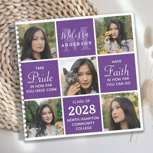 卒業式モダン5フォトコラージュGuestBook ノートブック