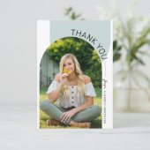 卒業式モダンArch 2ミニマル写真 サンキューカード (スタンド正面)