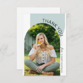 卒業式モダンArch 2ミニマル写真 サンキューカード (正面/裏面)