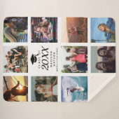 卒業式モダンInstagramシック写真コラージュ シェルパブランケット (正面(横))