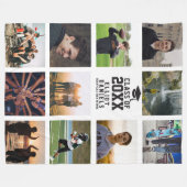 卒業式モダンInstagramトレンディーフォトコラージュ フリースブランケット (正面(横))