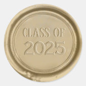 卒業式モノグラム金ゴールドワックスシール ラウンドシール (正面)