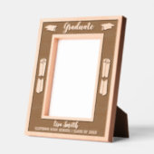 卒業式モータルボードキャップ&ディプロマ縁どス レーザー彫刻フレーム (左)