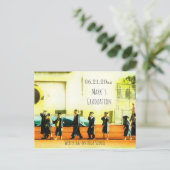 卒業式ラインアップ写真保存日 ポストカード (スタンド正面)