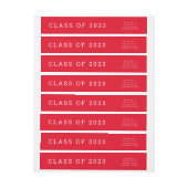 卒業式ラウンアラウンドレッド差出人住所ラベル ラップアラウンドラベル (シート)