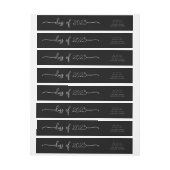 卒業式ラップアラウンドブラック差出人住所ラベル ラップアラウンドラベル (シート)