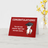 卒業式ラマ カード (黄色い花)