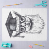 卒業式ラマ 薄葉紙 (クラフト)