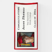 卒業式レッドサテンエレガント 横断幕 (縦)