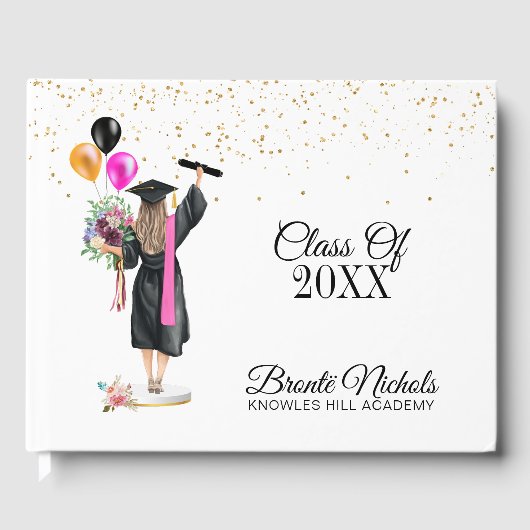 卒業式レバーズパーティープロムゲストブックガールズ ゲストブック (正面)