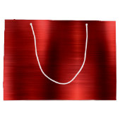 卒業式レパーソナライズされたッド&金ゴールド ラージペーパーバッグ (裏面)