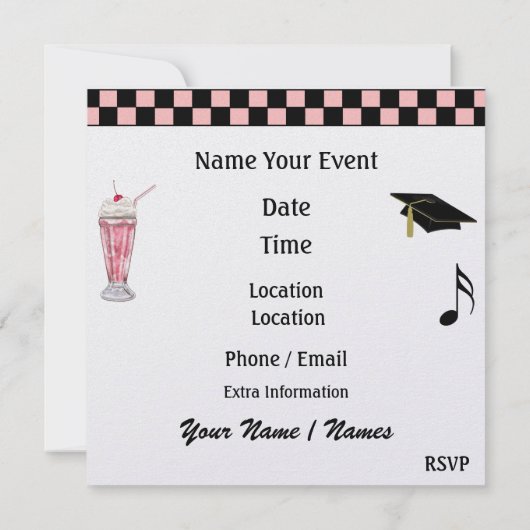 卒業式ロッキンのまわりにザクロックパーティー- SRF 招待状 (裏面)