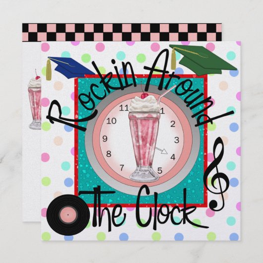 卒業式ロッキンのまわりにザクロックパーティー- SRF 招待状 (正面/裏面)