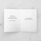 卒業式ワイズフクロウ感動的勇気付けられる カード (内部)