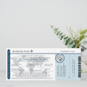 卒業式ワールドトラベラーボーディングパス招待状 招待状 (スタンド正面)