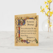 卒業式ヴァージンメアリ縁どア カード (黄色い花)