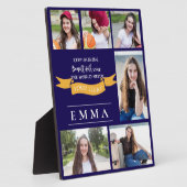 卒業式保輝く引用文数々の写真ギフト フォトプラーク (側面)
