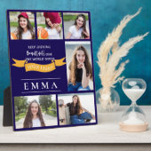卒業式保輝く引用文数々の写真ギフト フォトプラーク (側面)