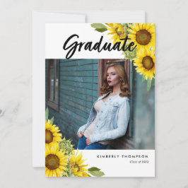 卒業式写真のお知らせひまわりスクリプト 招待状