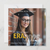 卒業式写真を使ったおしゃれなパーティー招待状「Grad Era」 招待状 (正面)