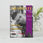 卒業式写真マガジンの表紙招待状 招待状 (スタンド正面)