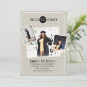 卒業式写真招待状（写真付き） 招待状 (スタンド正面)