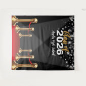 卒業式写真用背景 - ハリウッド レッドカーペット タペストリー (正面(横))