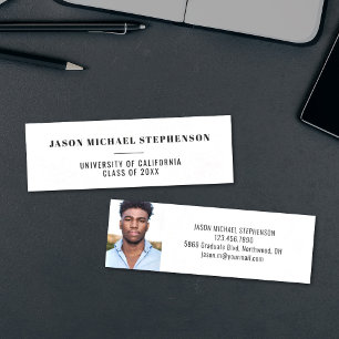 卒業式名入れシンプル写真カード コーリングカード