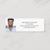 卒業式名入れシンプル写真カード コーリングカード (裏面)