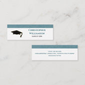 卒業式名刺の挿モダン入カード コーリングカード (正面/裏面)