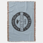 卒業式名前をカスタムすると年間の毛布 スローブランケット (正面縦)