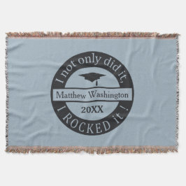 卒業式名前をカスタムすると年間の毛布 スローブランケット