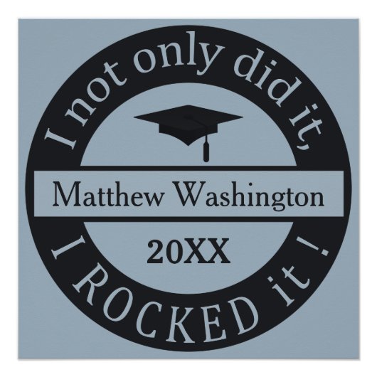 卒業式名前をカスタムする&年ポスター ポスター (正面)