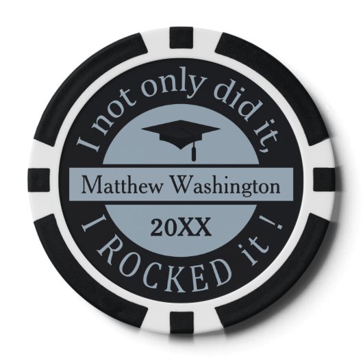 卒業式名前をカスタムする&年間のトランプのポーカーチップ ポーカーチップ (正面)