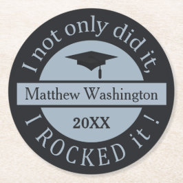 卒業式名前をカスタムする&年間コースター ラウンドペーパーコースター