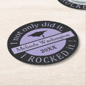 卒業式名前をカスタムする&年間コースター ラウンドペーパーコースター (アングル)