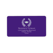 卒業式差出人住所パープルカスタム ラベル (正面)