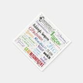 卒業式感動的ワードアーパーソナライズされたト スタンダードカクテルナプキン (角)