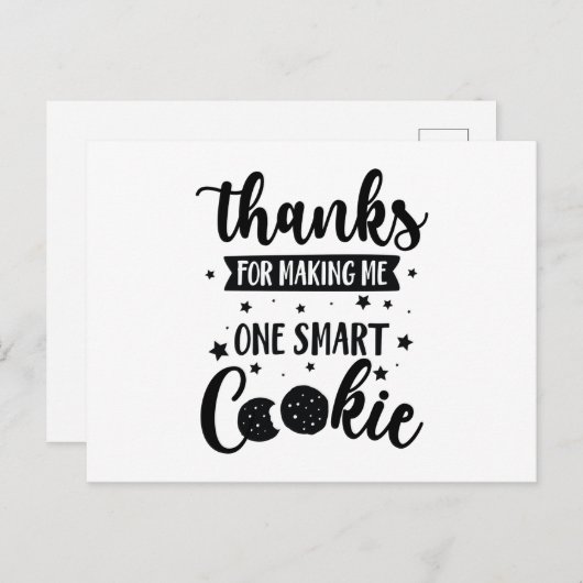 卒業式感謝の気持ちを伝える教師への感謝のクッキー ポストカード (正面/裏面)