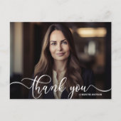 卒業式感謝カード2枚の写真付き ポストカード (正面)