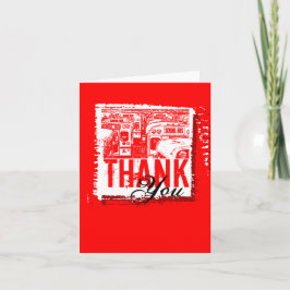 卒業式感謝カード 通学バス2 サンキューカード