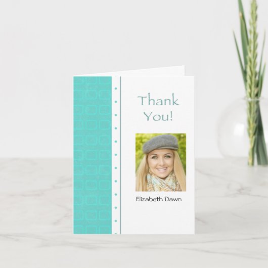 卒業式感謝状 ブロック フォトカード サンキューカード (正面)