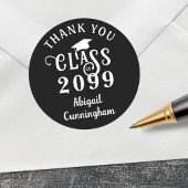 卒業式感謝祭ファンシー・クラス・イヤー・スクリプト名 ラウンドシール