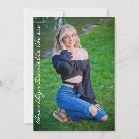 卒業式招待状の案内 招待状 (裏面)