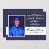 卒業式招待状カード 招待状 (正面/裏面)