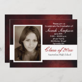 卒業式招待状カード 招待状 (正面/裏面)