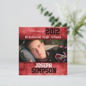 卒業式招待状カード 招待状 (スタンド正面)