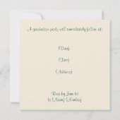 卒業式招待状クラス 招待状 (裏面)